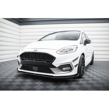 Maxton Design "Racing durability" spoiler pod přední nárazník s rohovými splittery pro Ford Fiesta ST Mk8, plast ABS bez povrchové úpravy, vč. ST-Line