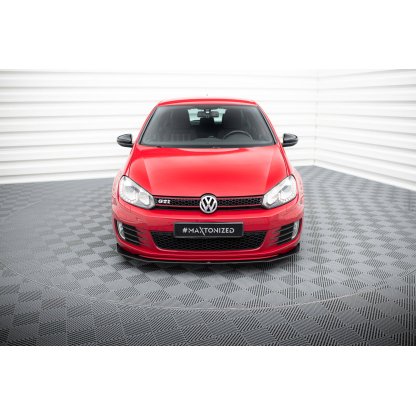 Maxton Design "Racing durability" spoiler pod přední nárazník ver.3 pro Volkswagen Golf GTI Mk6, plast ABS bez povrchové úpravy