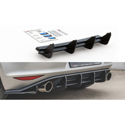 Maxton Design "Racing durability" zadní difuzor ver.1 pro Volkswagen Golf GTI Mk7, plast ABS bez povrchové úpravy