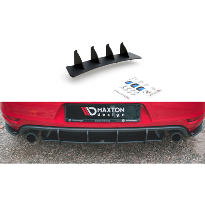 Maxton Design "Racing durability" zadní difuzor ver.2 pro Volkswagen Golf GTI Mk6, plast ABS bez povrchové úpravy