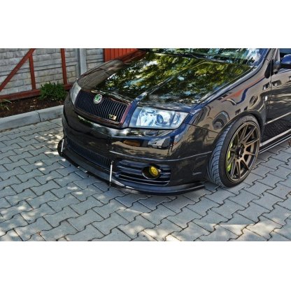 Maxton Design "Racing" spoiler pod přední nárazník pro Škoda Fabia RS Mk1, plast ABS bez povrchové úpravy