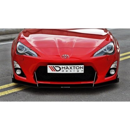 Maxton Design "Racing" spoiler pod přední nárazník pro Toyota GT86, plast ABS bez povrchové úpravy, s bočními křidélky