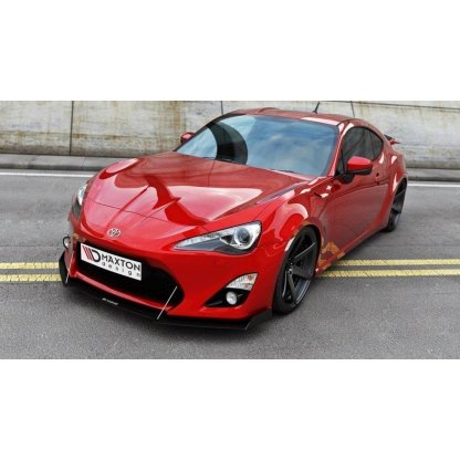 Maxton Design "Racing" spoiler pod přední nárazník pro Toyota GT86, plast ABS bez povrchové úpravy, s bočními křidélky