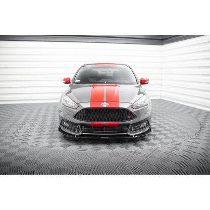 Maxton Design "Racing" spoiler pod přední nárazník ver.2 pro Ford Focus ST Mk3 Facelift, plast ABS bez povrchové úpravy