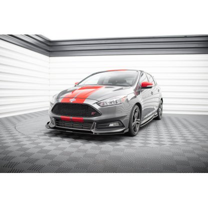 Maxton Design "Racing" spoiler pod přední nárazník ver.2 pro Ford Focus ST Mk3 Facelift, plast ABS bez povrchové úpravy