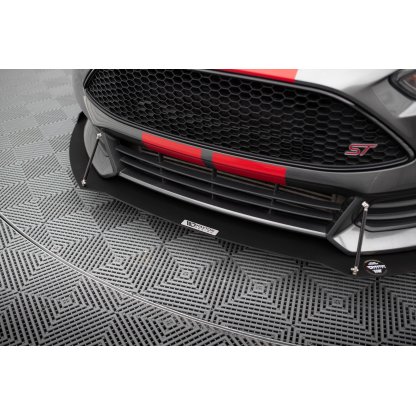 Maxton Design "Racing" spoiler pod přední nárazník ver.2 pro Ford Focus ST Mk3 Facelift, plast ABS bez povrchové úpravy
