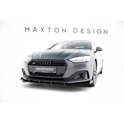 Maxton Design rohové spoilery pod přední nárazník pro Audi A5 F5 Facelift, plast ABS bez povrchové úpravy, Coupe/Sportback