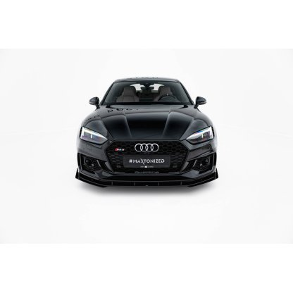Maxton Design rohové spoilery pod přední nárazník pro Audi RS5 F5, plast ABS bez povrchové úpravy, Coupe / Sportback
