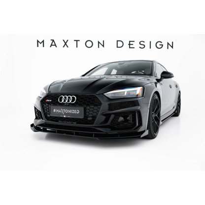 Maxton Design rohové spoilery pod přední nárazník pro Audi RS5 F5, plast ABS bez povrchové úpravy, Coupe / Sportback