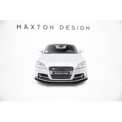 Maxton Design rohové spoilery pod přední nárazník pro Audi TT 8J, plast ABS bez povrchové úpravy, S-Line