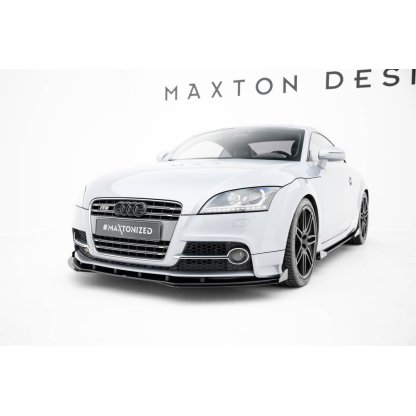 Maxton Design rohové spoilery pod přední nárazník pro Audi TT 8J, plast ABS bez povrchové úpravy, S-Line