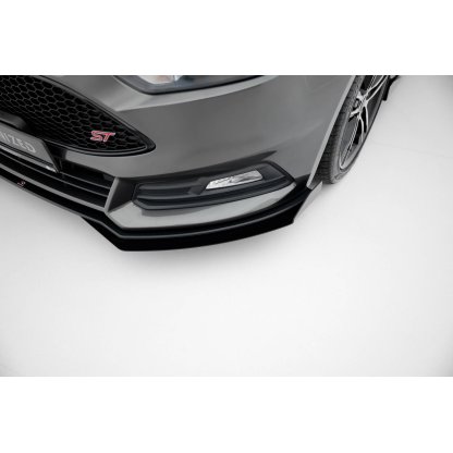 Maxton Design rohové spoilery pod přední nárazník pro Ford Focus ST Mk3 Facelift, plast ABS bez povrchové úpravy