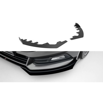 Maxton Design rohové spoilery pod přední nárazník pro Ford Focus ST Mk3 Facelift, plast ABS bez povrchové úpravy