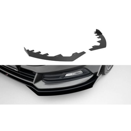 Maxton Design rohové spoilery pod přední nárazník pro Ford Focus ST Mk3 Facelift, plast ABS bez povrchové úpravy