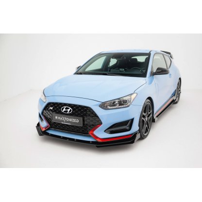 Maxton Design rohové spoilery pod přední nárazník pro Hyundai Veloster N Mk2, plast ABS bez povrchové úpravy