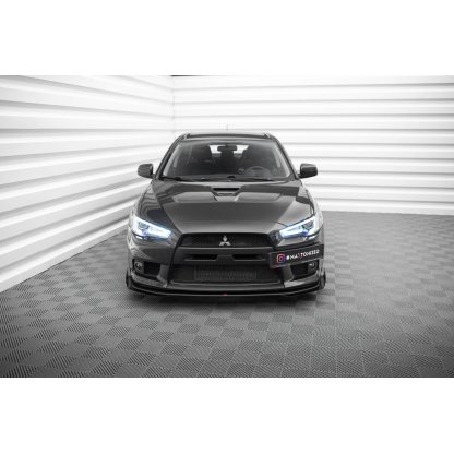 Maxton Design rohové spoilery pod přední nárazník pro Mitsubishi Lancer Evo Mk10, plast ABS bez povrchové úpravy