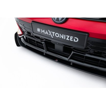 Maxton Design rohové spoilery pod přední nárazník pro Volkswagen Golf GTI Mk8 Facelift, plast ABS bez povrchové úpravy, Clubsport