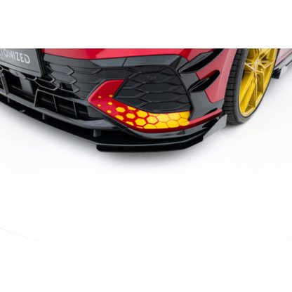 Maxton Design rohové spoilery pod přední nárazník pro Volkswagen Golf GTI Mk8 Facelift, plast ABS bez povrchové úpravy, Clubsport