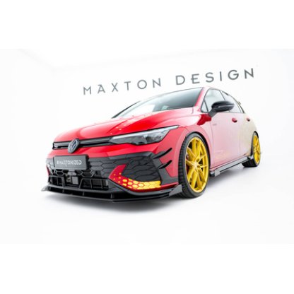 Maxton Design rohové spoilery pod přední nárazník pro Volkswagen Golf GTI Mk8 Facelift, plast ABS bez povrchové úpravy, Clubsport