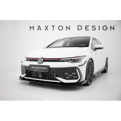 Maxton Design rohové spoilery pod přední nárazník pro Volkswagen Golf R-Line Mk8 Facelift, plast ABS bez povrchové úpravy