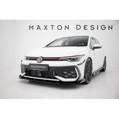 Maxton Design rohové spoilery pod přední nárazník pro Volkswagen Golf R-Line Mk8 Facelift, plast ABS bez povrchové úpravy
