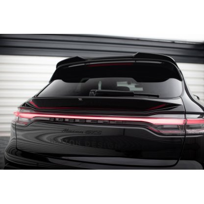 Maxton Design spodní prodloužení spoileru 3d pro Porsche Macan GTS Mk1 Facelift 2, černý lesklý plast ABS