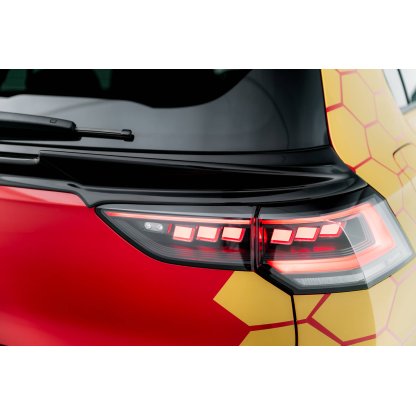 Maxton Design spodní prodloužení spoileru 3d pro Volkswagen Golf Mk8, Mk8 Facelift, černý lesklý plast ABS