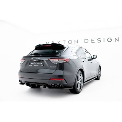 Maxton Design spodní prodloužení spoileru pro Maserati Levante Mk1 GT Facelift, černý lesklý plast ABS