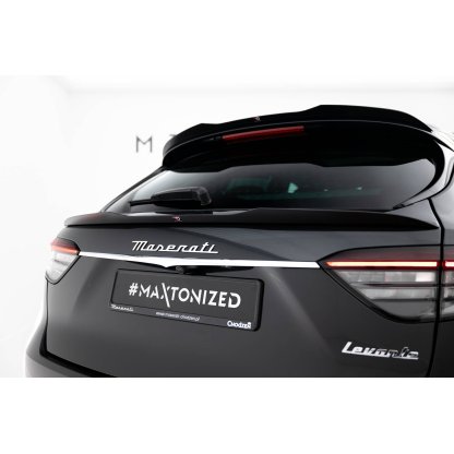 Maxton Design spodní prodloužení spoileru pro Maserati Levante Mk1 GT Facelift, černý lesklý plast ABS