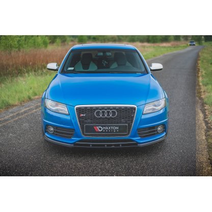 Maxton Design spoiler pod přední nárazník pro Audi A4 B8, černý lesklý plast ABS, S-Line