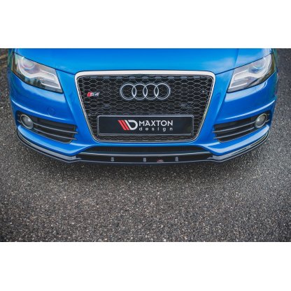 Maxton Design spoiler pod přední nárazník pro Audi A4 B8, černý lesklý plast ABS, S-Line