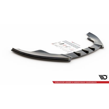 Maxton Design spoiler pod přední nárazník pro Audi A4 B8, černý lesklý plast ABS, S-Line