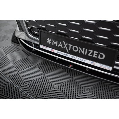 Maxton Design spoiler pod přední nárazník pro Audi A5 F5 FL, černý lesklý plast ABS, S-Line