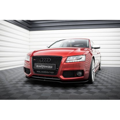 Maxton Design spoiler pod přední nárazník pro Audi A5, S5 8T, černý lesklý plast ABS