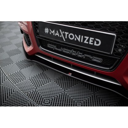Maxton Design spoiler pod přední nárazník pro Audi A5, S5 8T, černý lesklý plast ABS