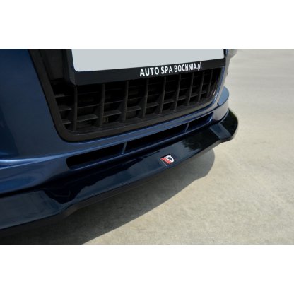 Maxton Design spoiler pod přední nárazník pro Audi A6 C6, černý lesklý plast ABS