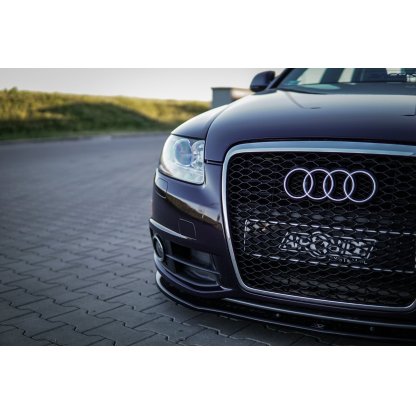 Maxton Design spoiler pod přední nárazník pro Audi A6 C6 FL, černý lesklý plast ABS