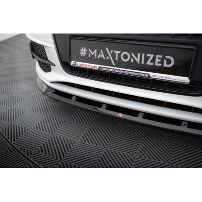 Maxton Design spoiler pod přední nárazník pro Audi Q3 8U, černý lesklý plast ABS, S-Line