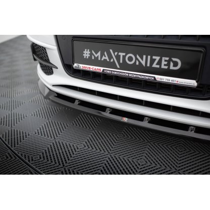 Maxton Design spoiler pod přední nárazník pro Audi Q3 8U, černý lesklý plast ABS, S-Line