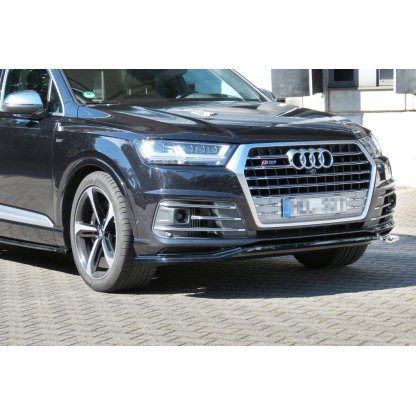 Maxton Design spoiler pod přední nárazník pro Audi Q7 Mk2 S-Line, černý lesklý plast ABS