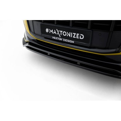 Maxton Design spoiler pod přední nárazník pro Audi Q7 Mk2 S-Line Facelift, černý lesklý plast ABS