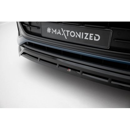 Maxton Design spoiler pod přední nárazník pro Audi Q8 Mk 1, černý lesklý plast ABS