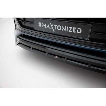 Maxton Design spoiler pod přední nárazník pro Audi Q8 Mk 1, černý lesklý plast ABS