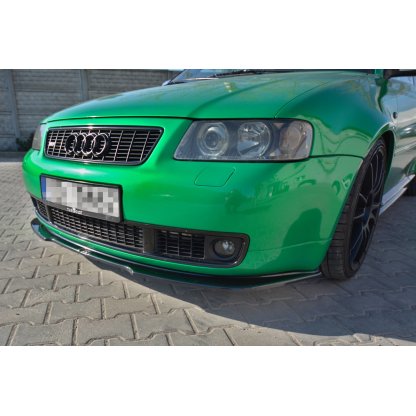 Maxton Design spoiler pod přední nárazník pro Audi S3 8L, černý lesklý plast ABS