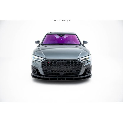 Maxton Design spoiler pod přední nárazník pro Audi S8 D5 Facelift, černý lesklý plast ABS
