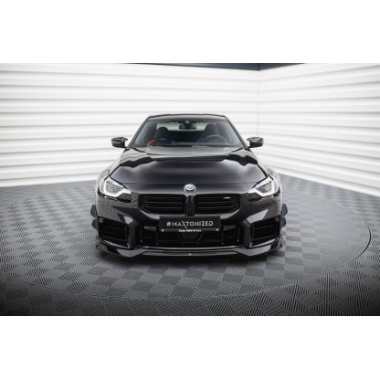Maxton Design spoiler pod přední nárazník pro BMW M2 G87, černý lesklý plast ABS