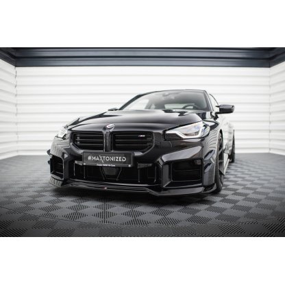 Maxton Design spoiler pod přední nárazník pro BMW M2 G87, černý lesklý plast ABS