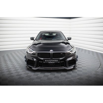 Maxton Design spoiler pod přední nárazník pro BMW M2 G87, černý lesklý plast ABS