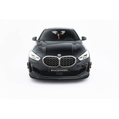 Maxton Design spoiler pod přední nárazník pro BMW řada 1 F40, černý lesklý plast ABS, M135i M-Performance
