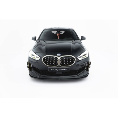 Maxton Design spoiler pod přední nárazník pro BMW řada 1 F40, černý lesklý plast ABS, M135i M-Performance